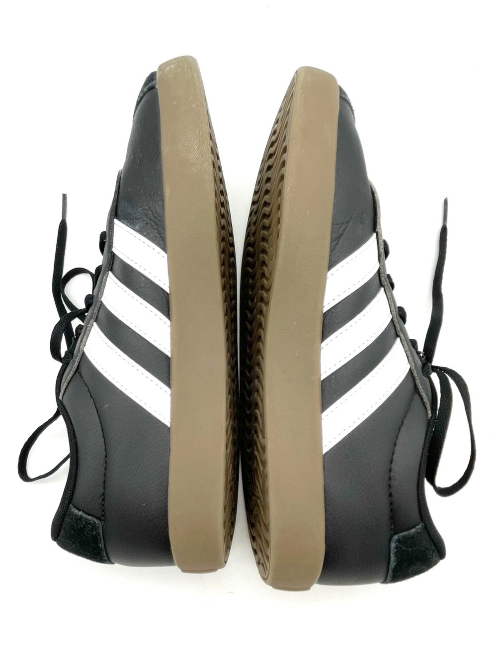 Adidas VL Court 3.0 Big Kids Youth Size 6 Black White Gum Sneakers Shoes - Picture 13 of 16